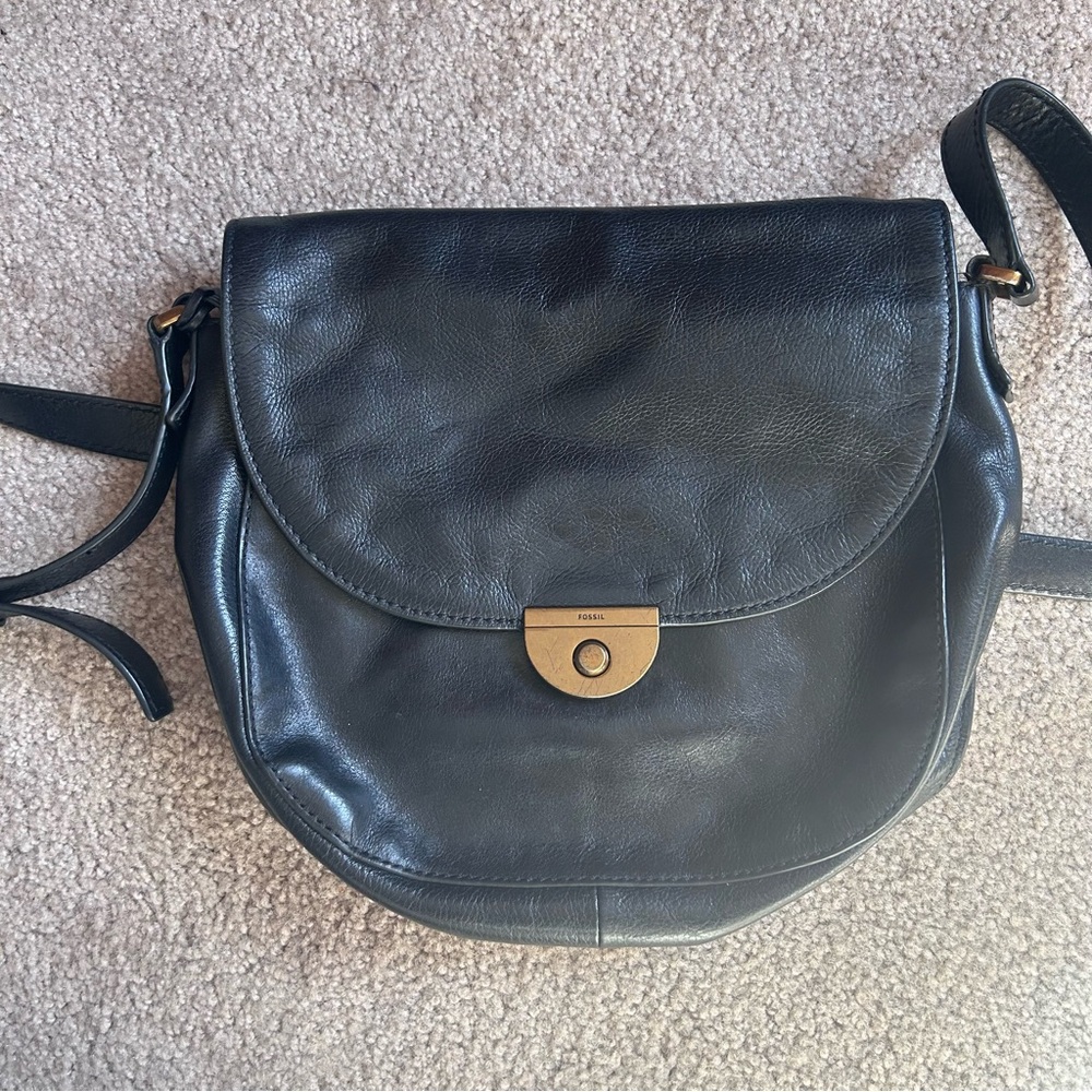 Black Leather Fossil Purse